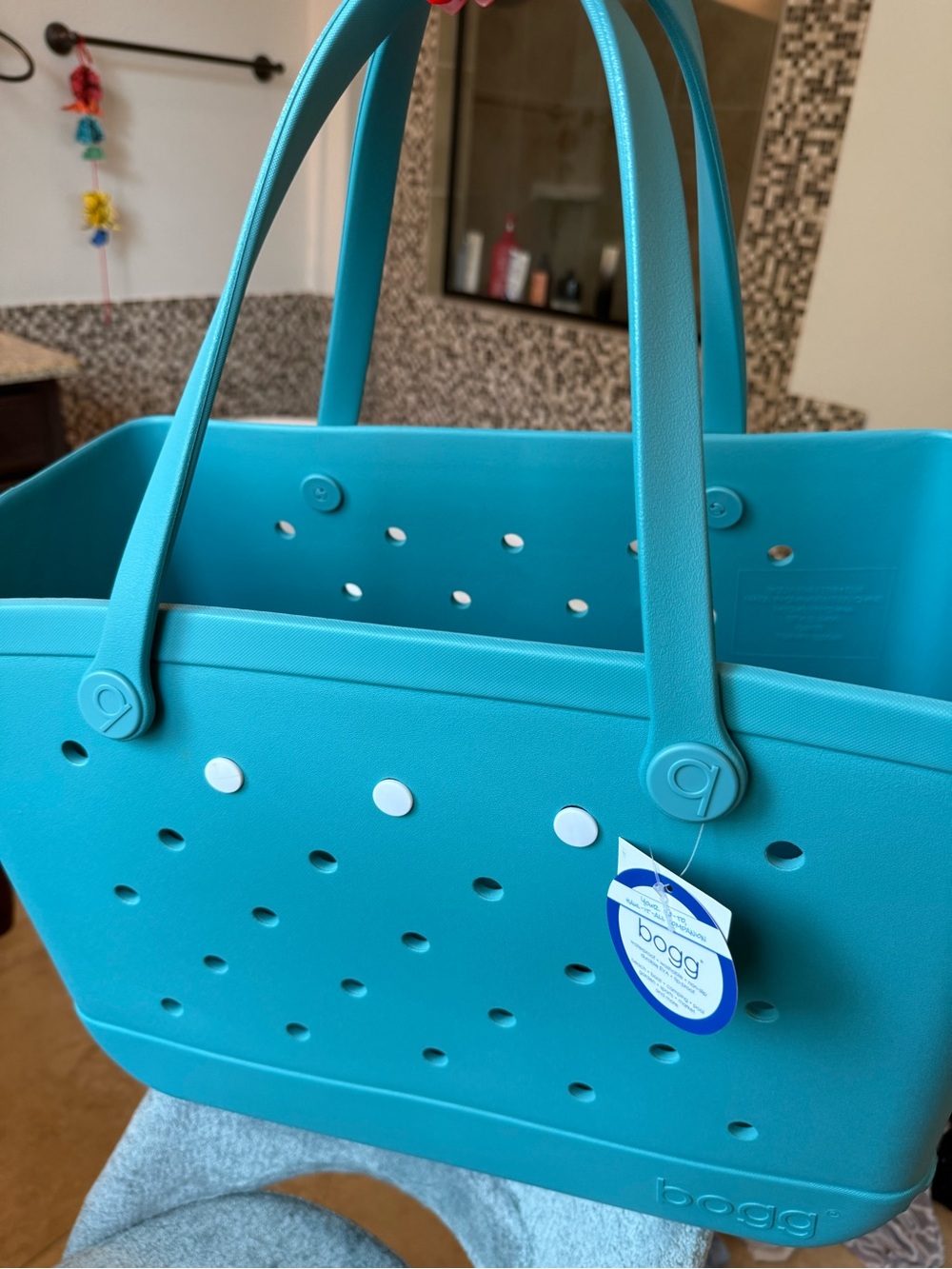 NWT Bogg Bag Large Tote – Turquoise/Teal – w/ Insert Pouch